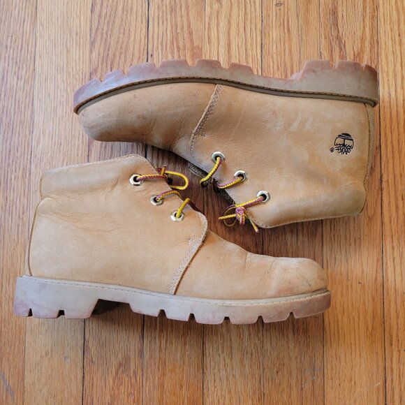 Timberland‎ Wheat High Top Boots Leather Chunky Work 10991 Waterproof Womens 7 - Picture 4 of 7